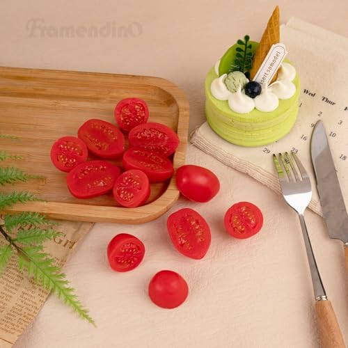 Framendino 12 Pack Artificial Cherry Tomatoes Decorative Props