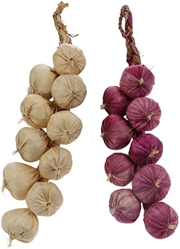 Woration Artificial Garlic and Onion Decor Set