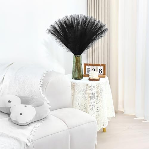 MUUNC Black Pampas Grass 30 Pcs Artificial Decor