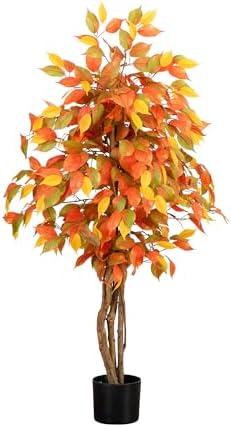 Nearly Natural 3ft Autumn Ficus Artificial Tree