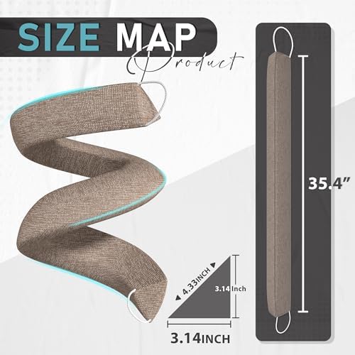 SYIPO Triangle Door Draft Stopper 354 Inches Brown