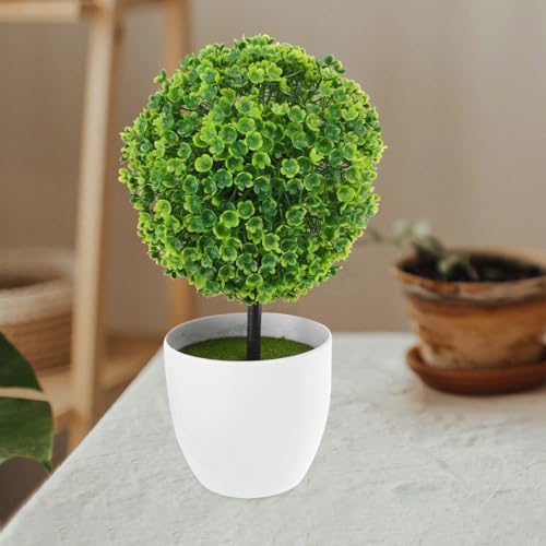 2pcs Artificial Topiary Plants Potted Decor for Home Office