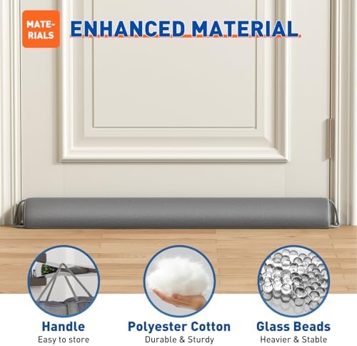 MAGZO Door Draft Stopper 36 Inches Gray