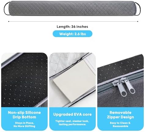 36 Inch Premium Velvet Weighted Draft Stopper