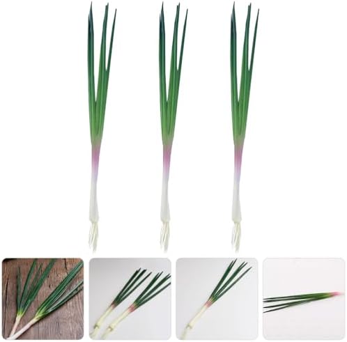 LOGOFUN 3pcs Artificial Green Scallions Photo Prop