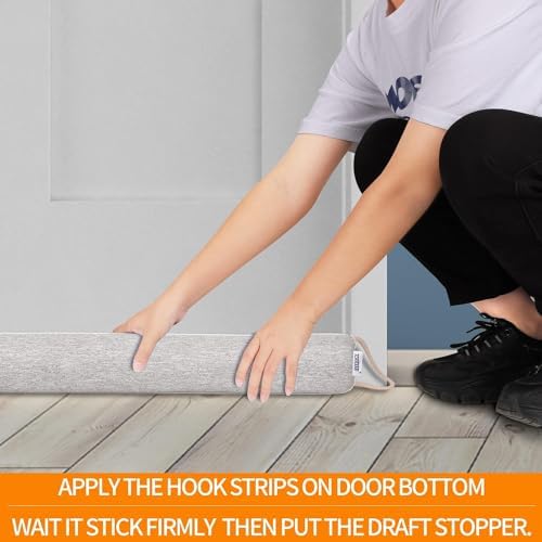 TORRAMI 30 Inch Door Draft Stopper Wind Proof Insulation Seal - Light Gray