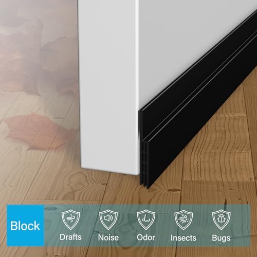 2 Pack Adjustable Under Door Sweep for Draft and Soundproofing