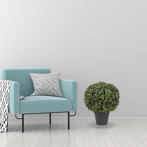 Pure Garden Artificial Topiary Ball - 21 Inch Faux Plant Decor