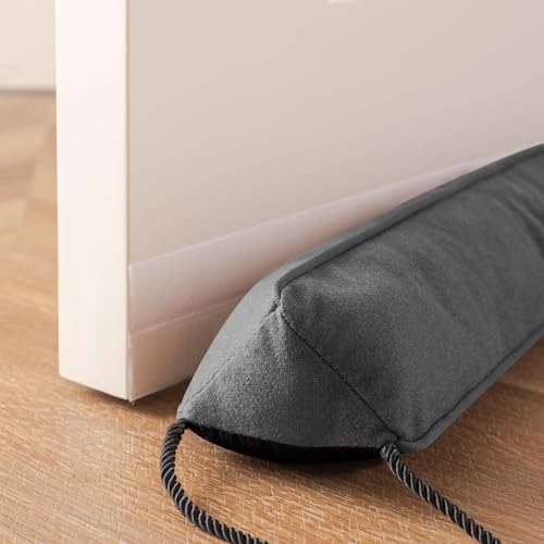 Sunolga 2 Pack 38 Inch Weighted Door Draft Stopper Grey