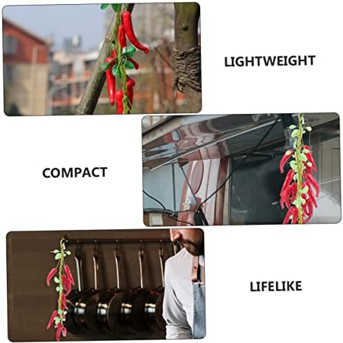 8pcs Realistic Hanging Chili Pepper Decor Strings