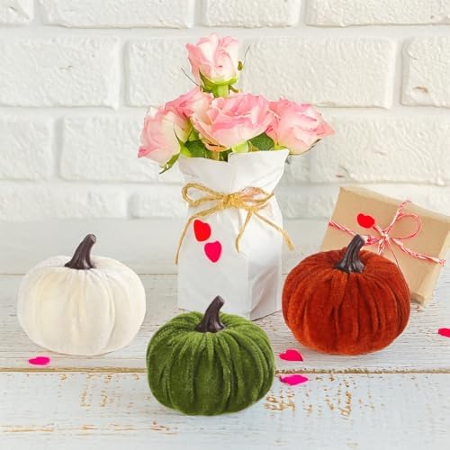 SMOCOOL Mini Faux Pumpkins for Fall Decor