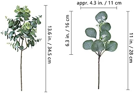 Winlyn Artificial Eucalyptus Leaves and Stems 10 PCS Set