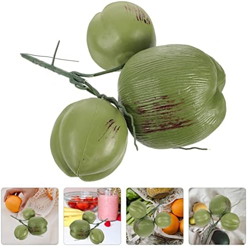 HOMSFOU Artificial Coconut Fake Fruit Decorations