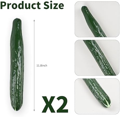 Lifelike Artificial Cucumber for Home Kitchen Decor and Party