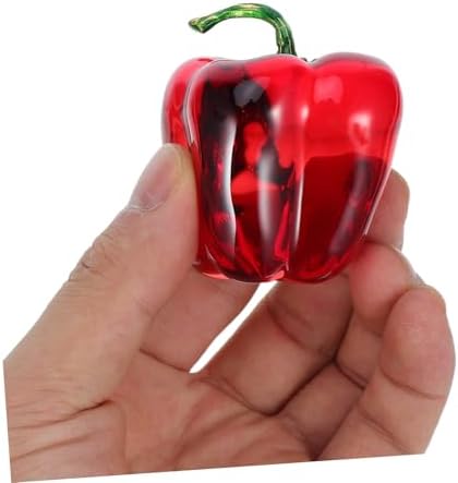Zerodeko 3pcs Crystal Chili Pepper Figurines