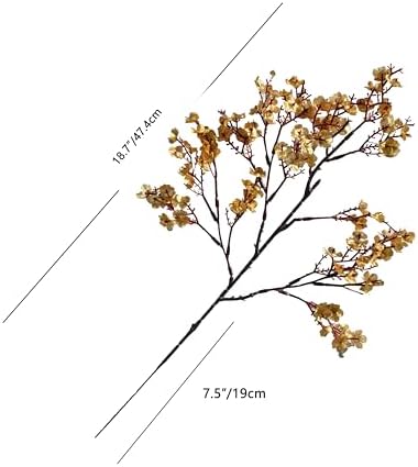 Mandys Gold Artificial Babys Breath Flowers 6 Bundles
