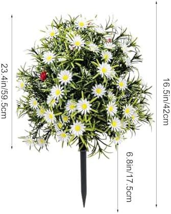 15 Inch Artificial Topiary Trees with Ground Spike