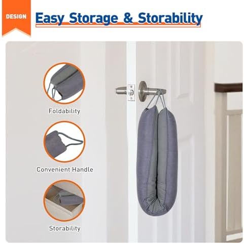 MAGZO Door Draft Stopper 32 Inch Gray