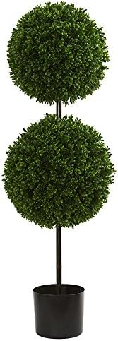 Nearly Natural 35ft Boxwood Double Ball Artificial Topiary Tree