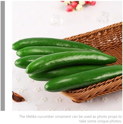 Magiclulu 5pcs Artificial Cucumber Display Props