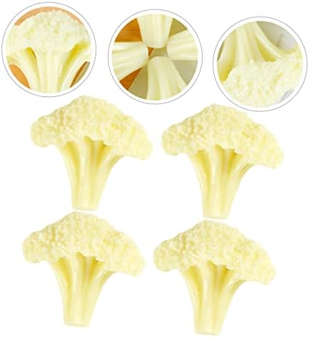 Amosfun Artificial Cauliflower Broccoli Slices 16 Pack
