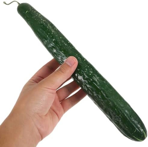 HOMSFOU 3Pcs Lifelike Green Cucumber Decor