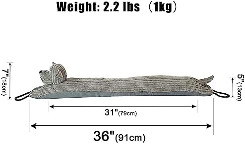 Marwood 36 Inch Grey Dog Draft Stopper