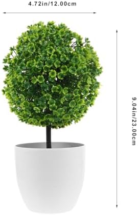 2pcs Artificial Topiary Plants Potted Decor for Home Office