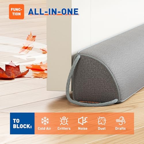 MAGZO Door Draft Stopper 36 Inches Gray