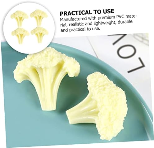 Amosfun Artificial Cauliflower Broccoli Slices 16 Pack