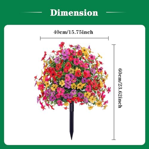 23in Artificial Violet Topiary Tree with Ground Spike