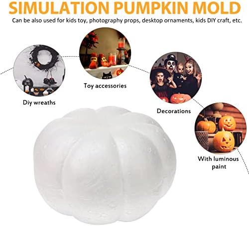 White Foam Pumpkins for Halloween and Fall Decor