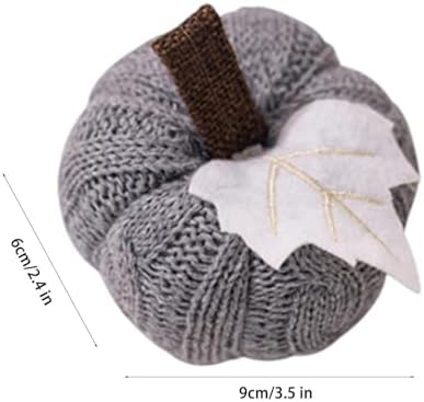 Mini Knit Pumpkin Decor 4 Inch Artificial Fall Centerpiece