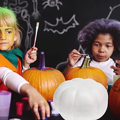 White Foam Pumpkins for Halloween and Fall Decor