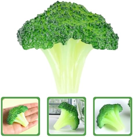 VOSAREA 4Pcs Artificial Broccoli for Home Kitchen Decor