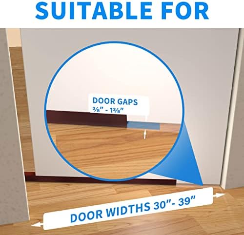 2 Pack Door Draft Stopper 39 Inch Cuttable Seal