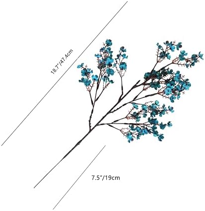 Mandys Teal Artificial Babys Breath Flowers 6 Bundles
