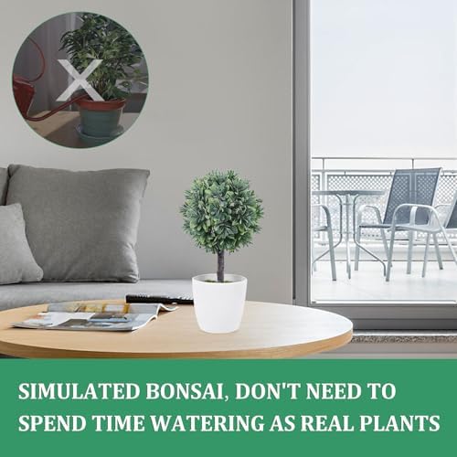 Cabilock Mini Artificial Boxwood Rosemary Topiary