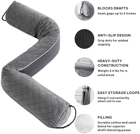 36 Inch Premium Velvet Weighted Draft Stopper