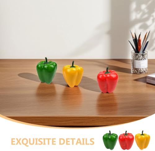 LOGOFUN 6PCS Artificial Sweet Pepper Decor for Kitchen Display