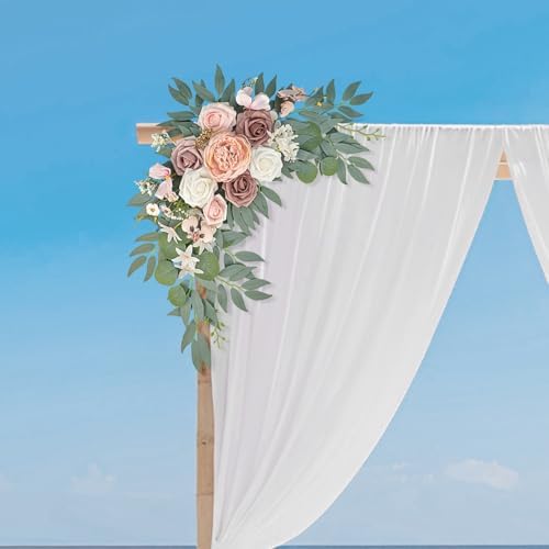 Finphoon Pink Wedding Arch Flowers Set of 2