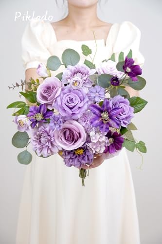 Piklado Artificial Flower Box Set Lavender Dark Purple