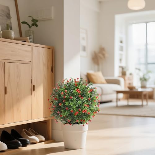 24 Inch Artificial Boxwood Topiary Set of 2