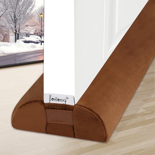 Fowong Door Draft Stopper 36 Inch Soundproof Seal Brown