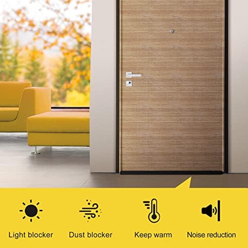 Fowong Door Draft Stopper Black Adjustable 30 to 36