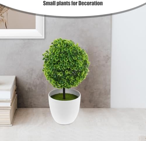 2pcs Artificial Topiary Plants Potted Decor for Home Office