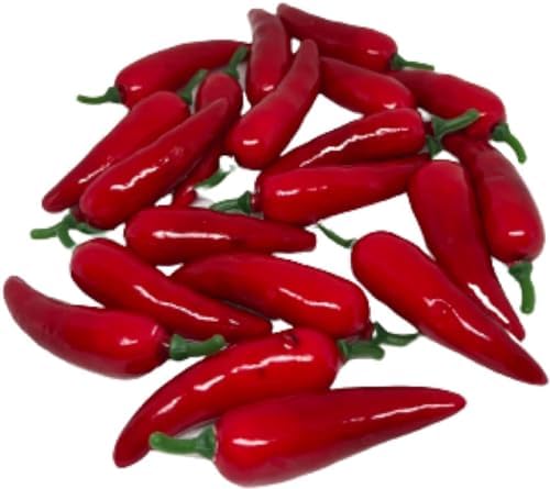 20Pcs Artificial Chili Peppers for Home Kitchen Photography Decor