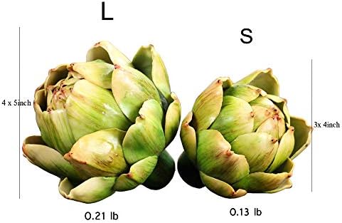 4pcs Lifelike Artificial Artichoke Decor for Home Kitchen Party