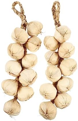 Luxshiny 4pcs Hanging Garlic Artificial Vegetable Decor Pendants