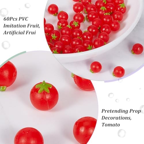 OLYCRAFT 60Pcs Mini Artificial Tomato Decor